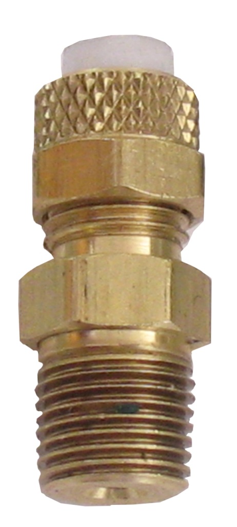 1/4" compression fitting, straight, 1/8th NPT