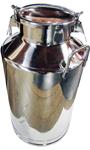 100lb. stainless milk cans with cover