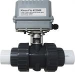 2 way UPVC electric ball valve drain, 2^, 24VAC