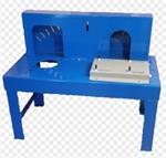 Horizontal stand w/belt guard for Lobe pump, blue