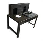 Large horizontal stand with 256-T motor base, gray