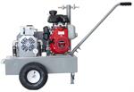 Portable vacuum pump unit with 4 HP Gas engine