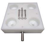 Replacement fold down CIP block for GEA tray, fits Vision Shell