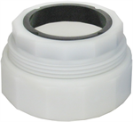 Plastic 2^ white coupling for glass, N/S