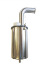 16 Quart Vertical Stainless Trap Assembly with 3^