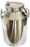 90lb. stainless milk cans with cover