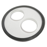 Clear lid w/gasket & 3^ holes for 12 & 16 qt. trap