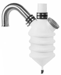 White rippled Moisture trap assembly w/ bend