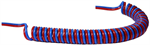 25' coiled 1/4^ polyurethane red/blue tubing
