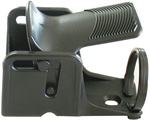 Black plastic squeeze clamp