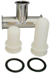 Wash plug set with gaskets, with 3^ stainless tee