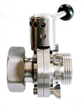 2^ butterfly valve, bevel seat to thread, w/nut