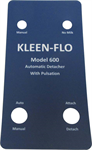 Label for Kleen Flo model 600 takeoff