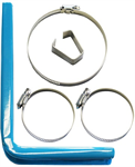 Blue plastic coated L bracket kit, 3^