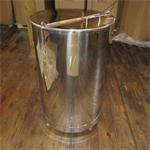 75 gallon vertical wash vat w/lid & sig 26^D x 38^