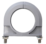 Gray clamp assembly for 1½^ PVC pipe