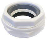 Plastic 3^ coupling for glass to stainless fitting