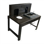 Large horizontal stand with 286-T motor base, gray