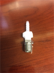 Solenoid adaptor nipple for plastic shutoff