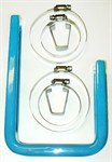 Blue plastic coated U bracket kit, 3^