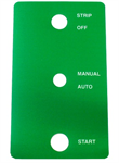 Label, Green, for front switch box
