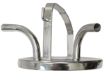 Stainless trap lid only w/90 degree elbows, 5/8^ ID 3/4^ OD