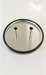 3/4^ ID stainless trap lid with gasket-straight inlets
